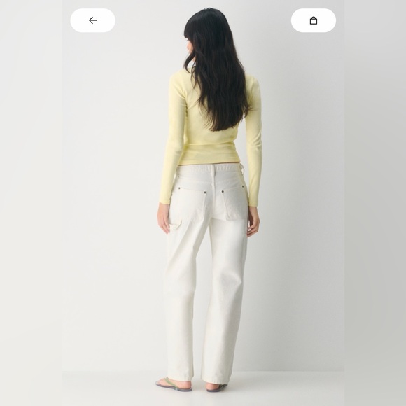 Aritzia Light Birch York Pant White 6 - Picture 5 of 6